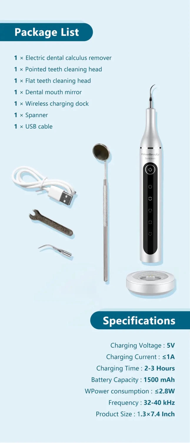 V34 Ultrasonic Irrigator Dental Scaler for Teeth Whitening & Cleanup - V34 Labs